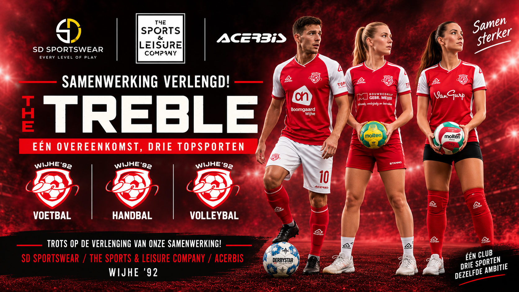 Samenwerking tussen SD Sportswear en Wijhe ‘92 opengebroken en verlengd !